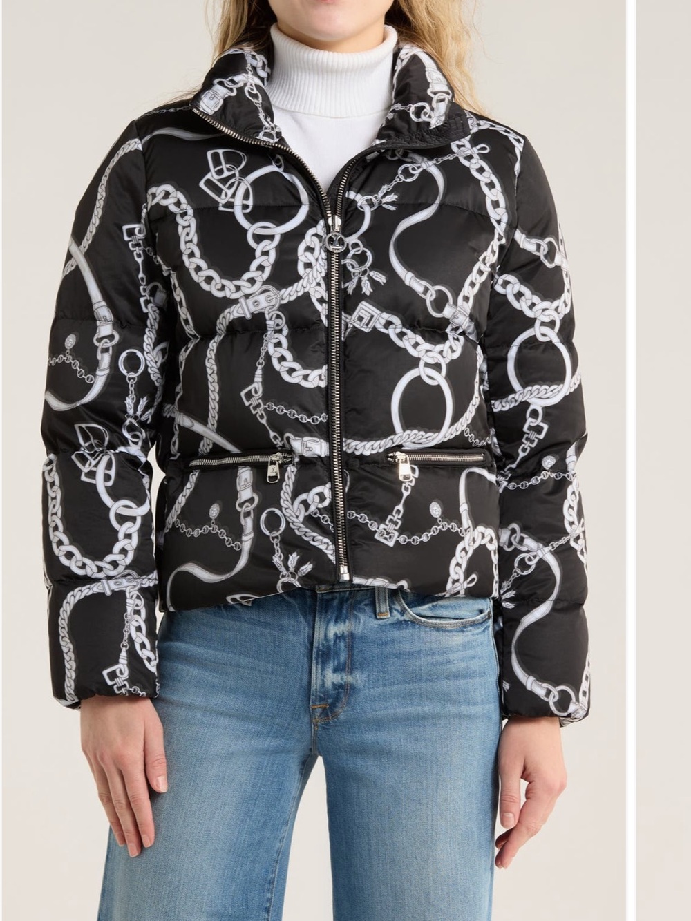 L'AGENCE Stowe Chain Print Puffer